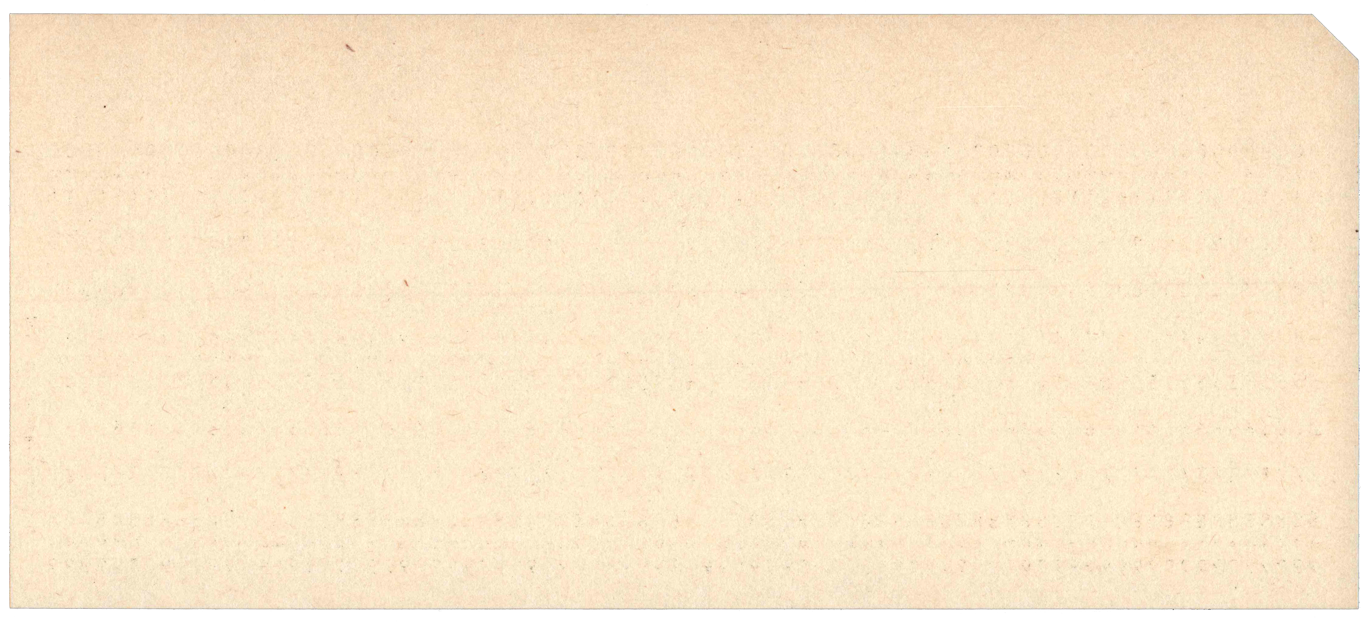 Back of an unpunched card