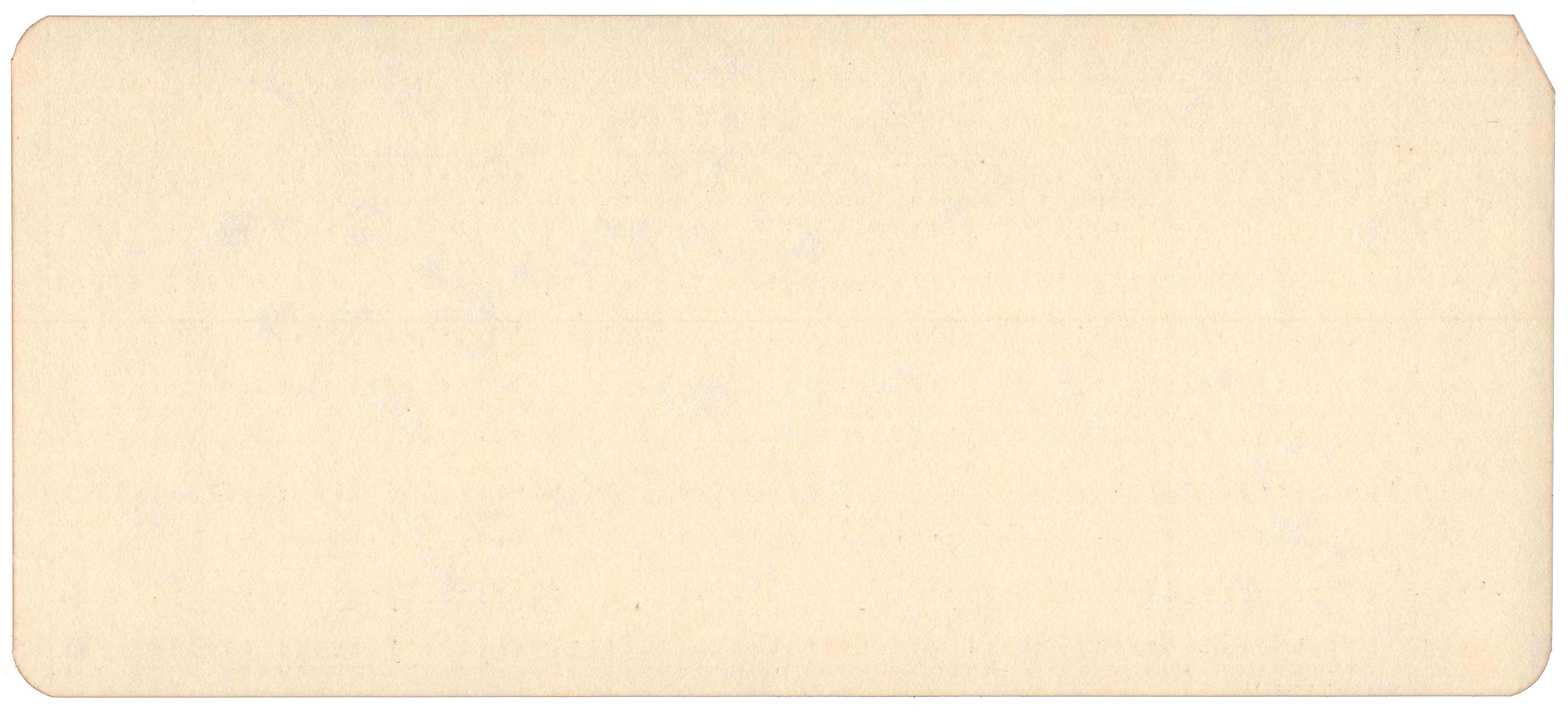 Back of an unpunched card