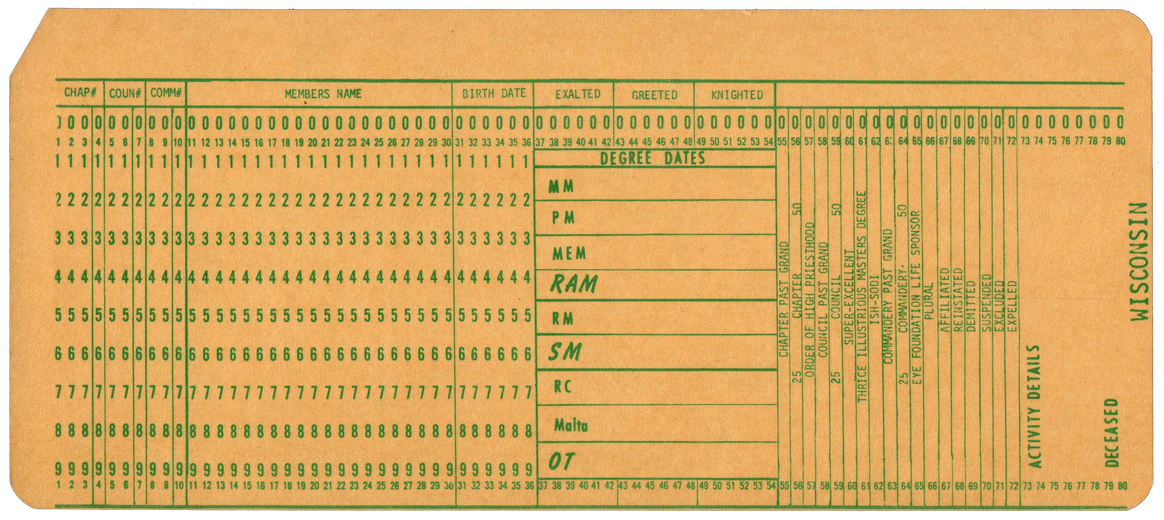 Wisconsin Freemasonry Membership Record