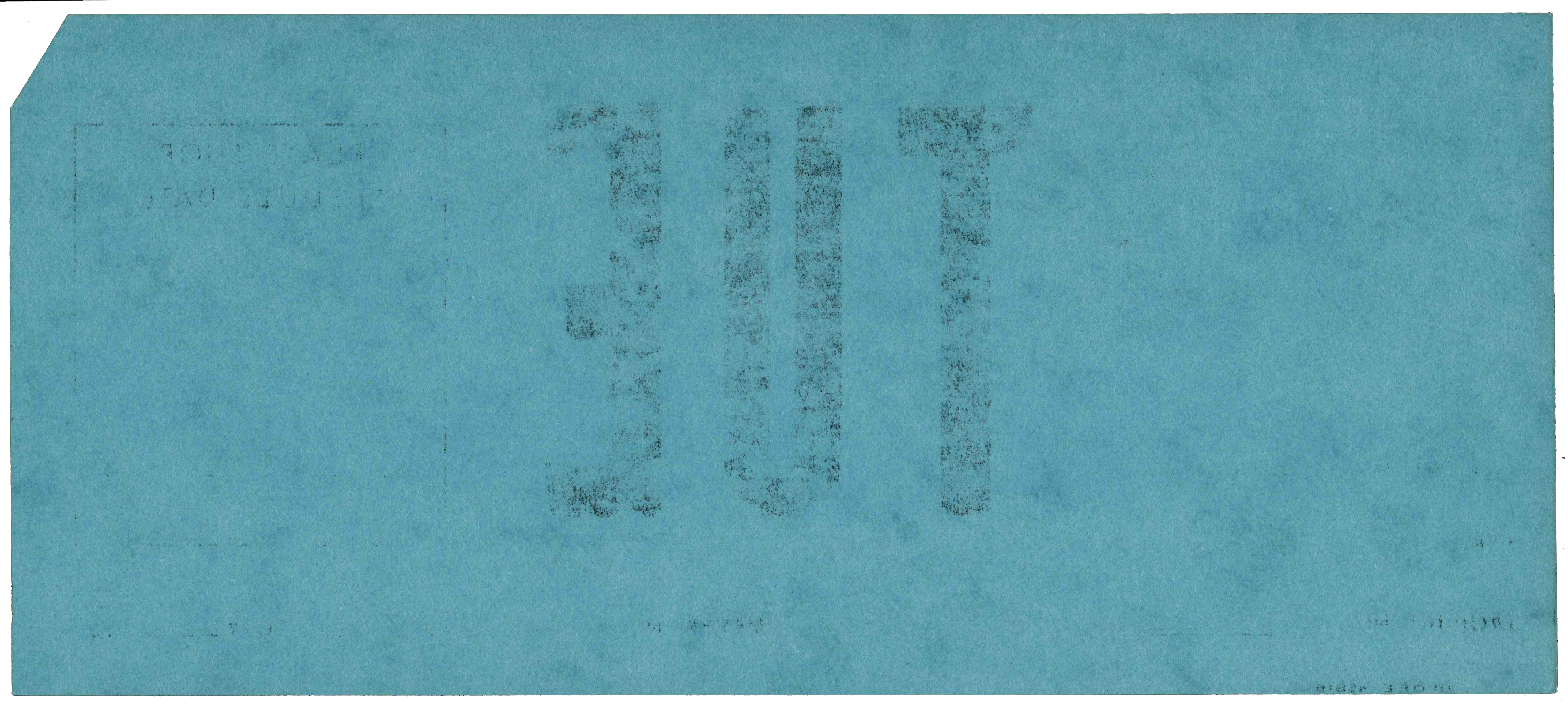 Back of a punched card