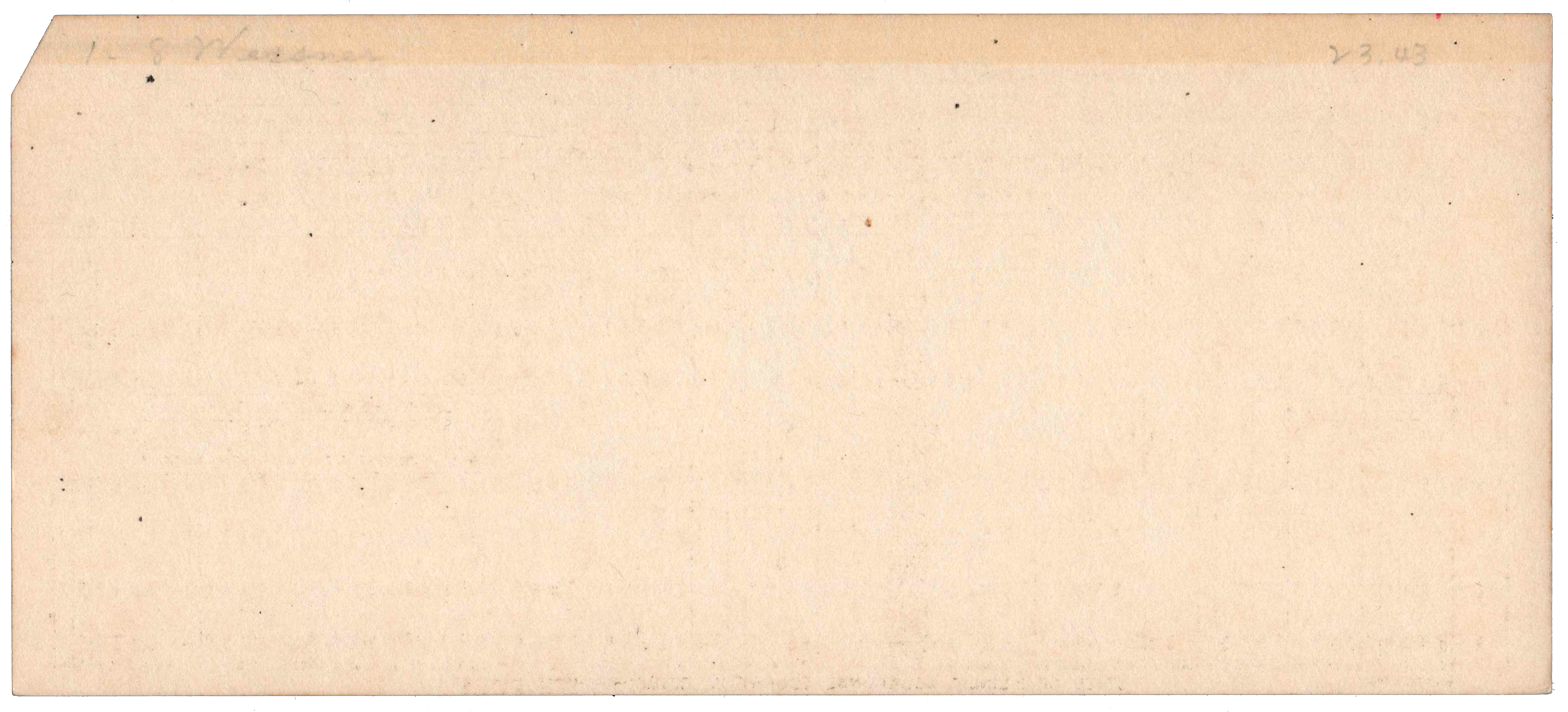 Back of an unpunched card