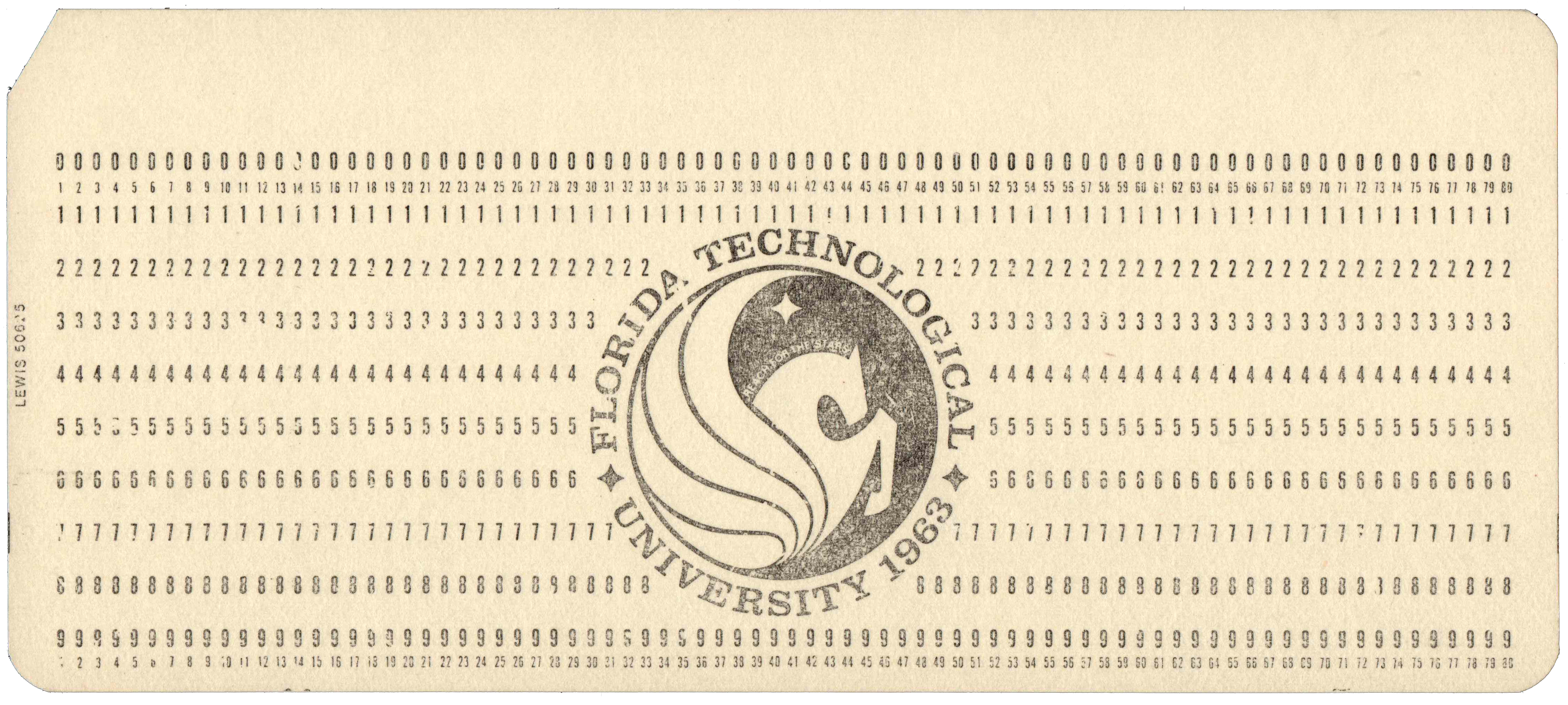 Front of an unpunched card