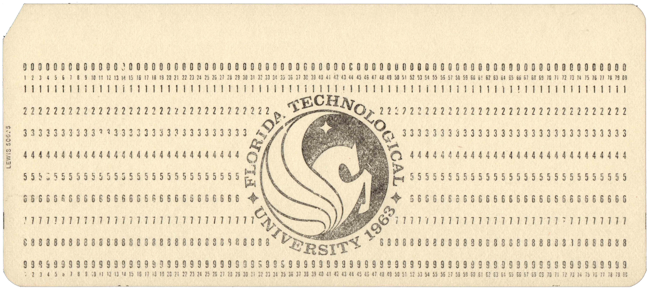 Front of an unpunched card