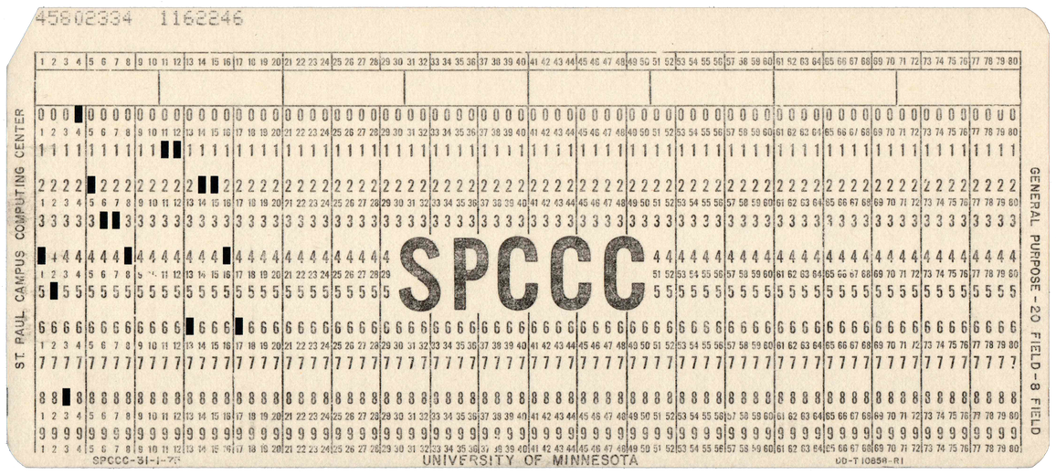 University of Minnesota - St Paul Campus Computing Center - General Purpose 20 Field-8 Field