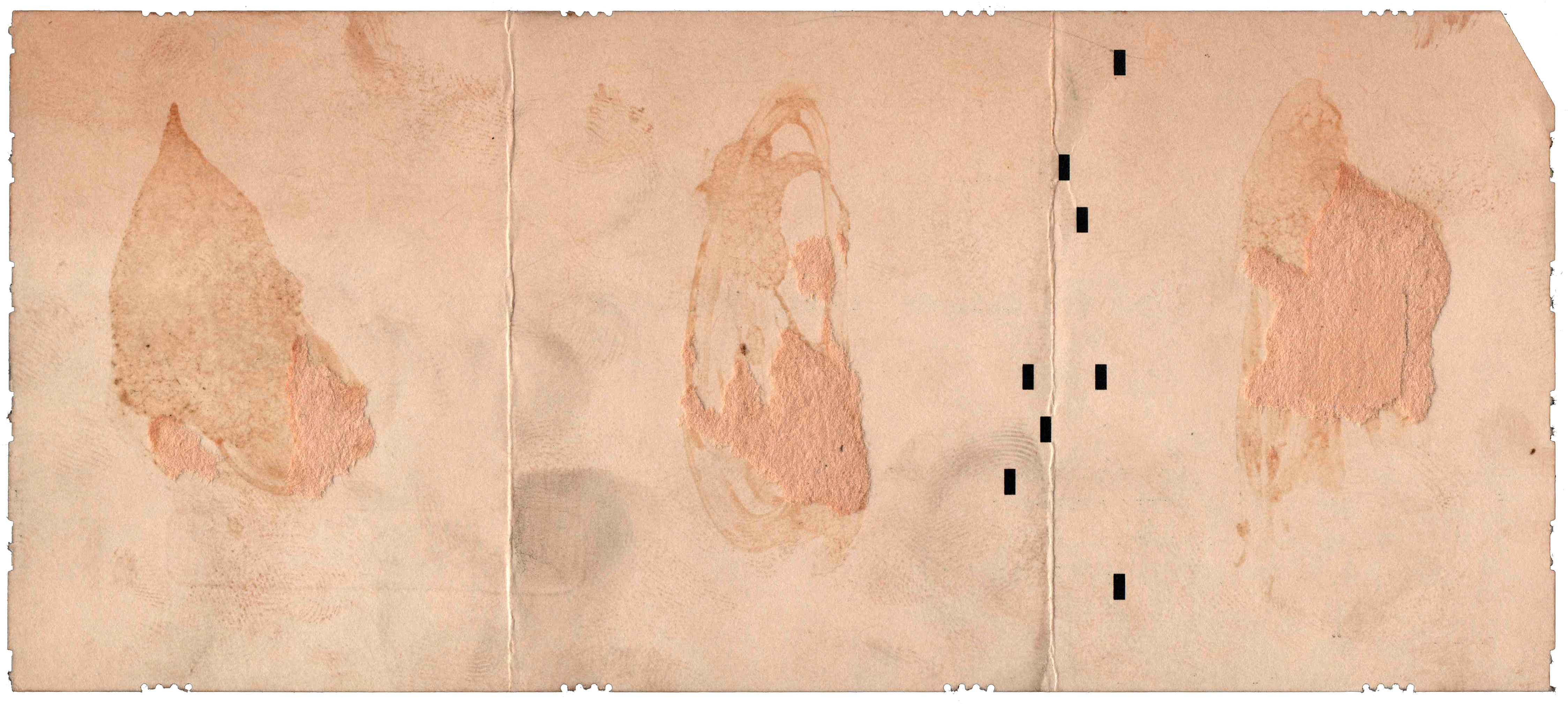 Back of a punched card