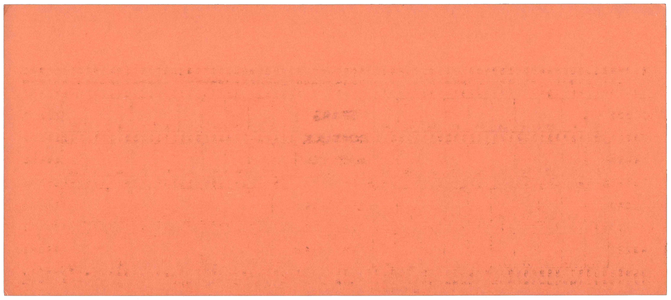 Back of an unpunched card