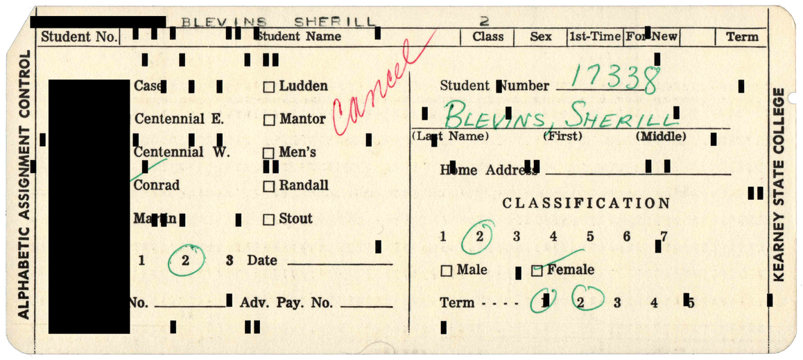 Kearney State College - Alphabetic Assignment Control