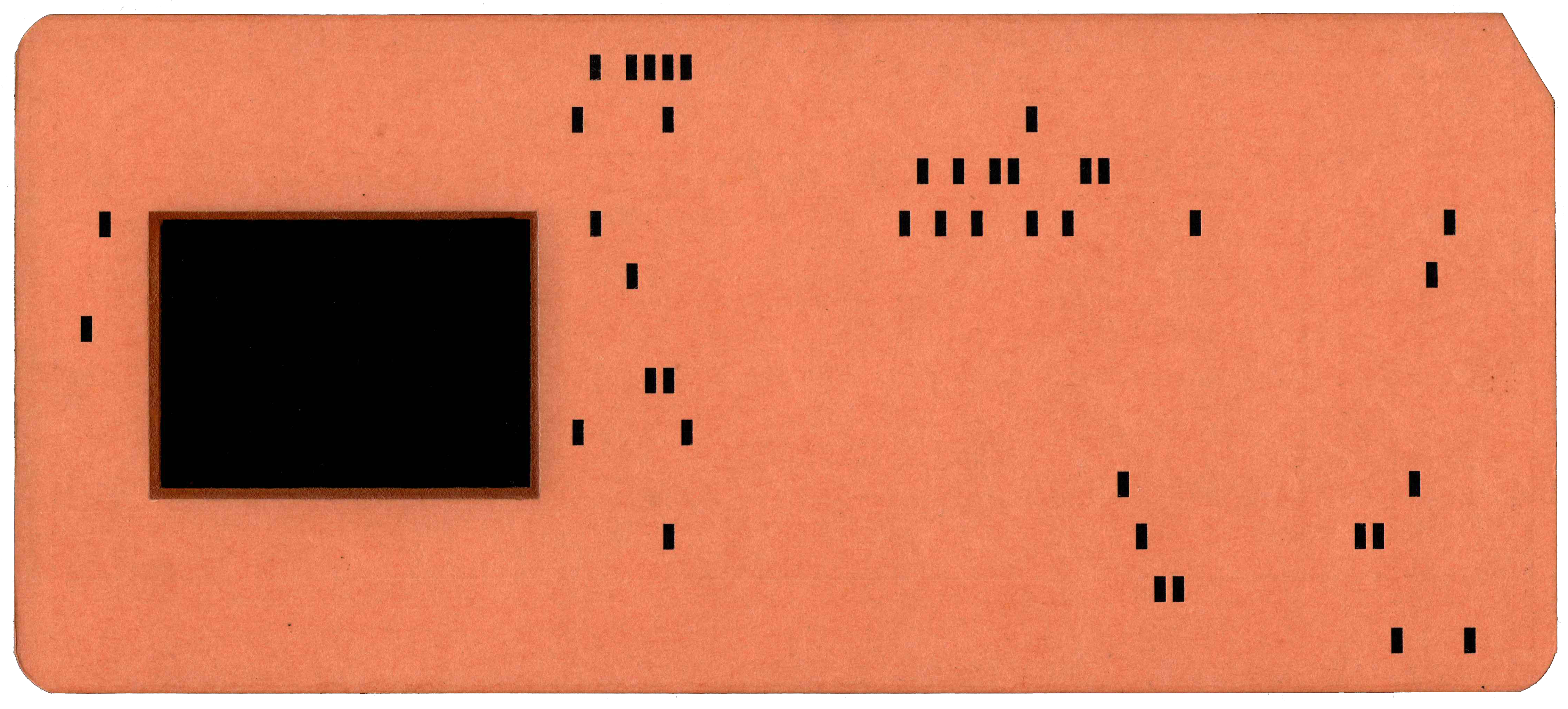 Back of punched card