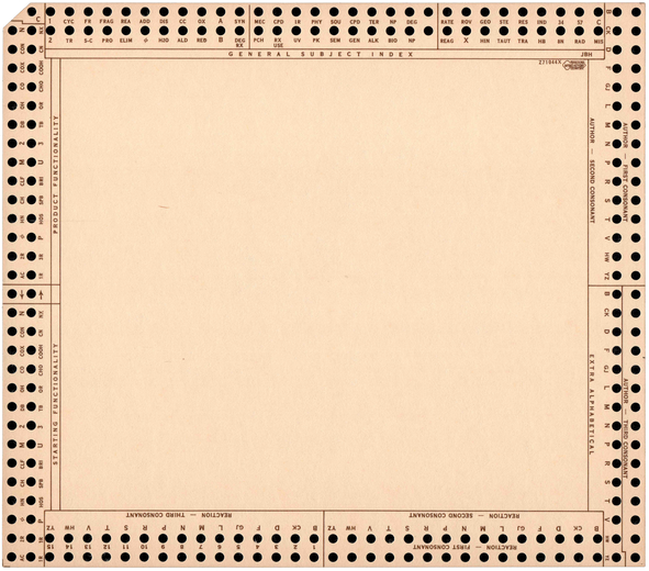 McBee Keysort Organic Chemistry Data Card E