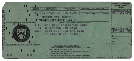 United States Federal Unemployment Taxes Deposit