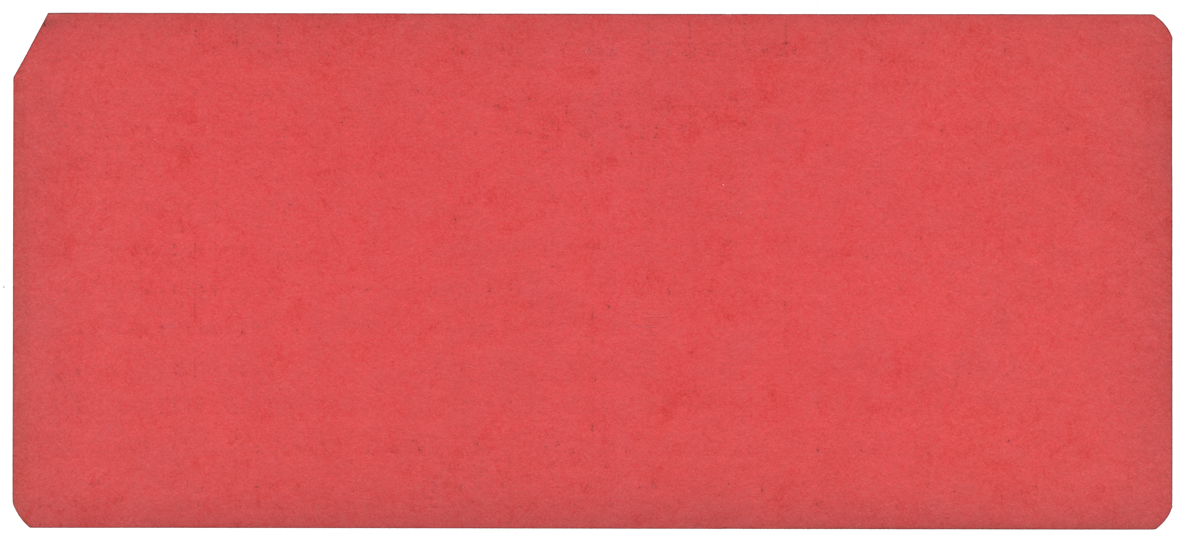 Back of the unpunched card