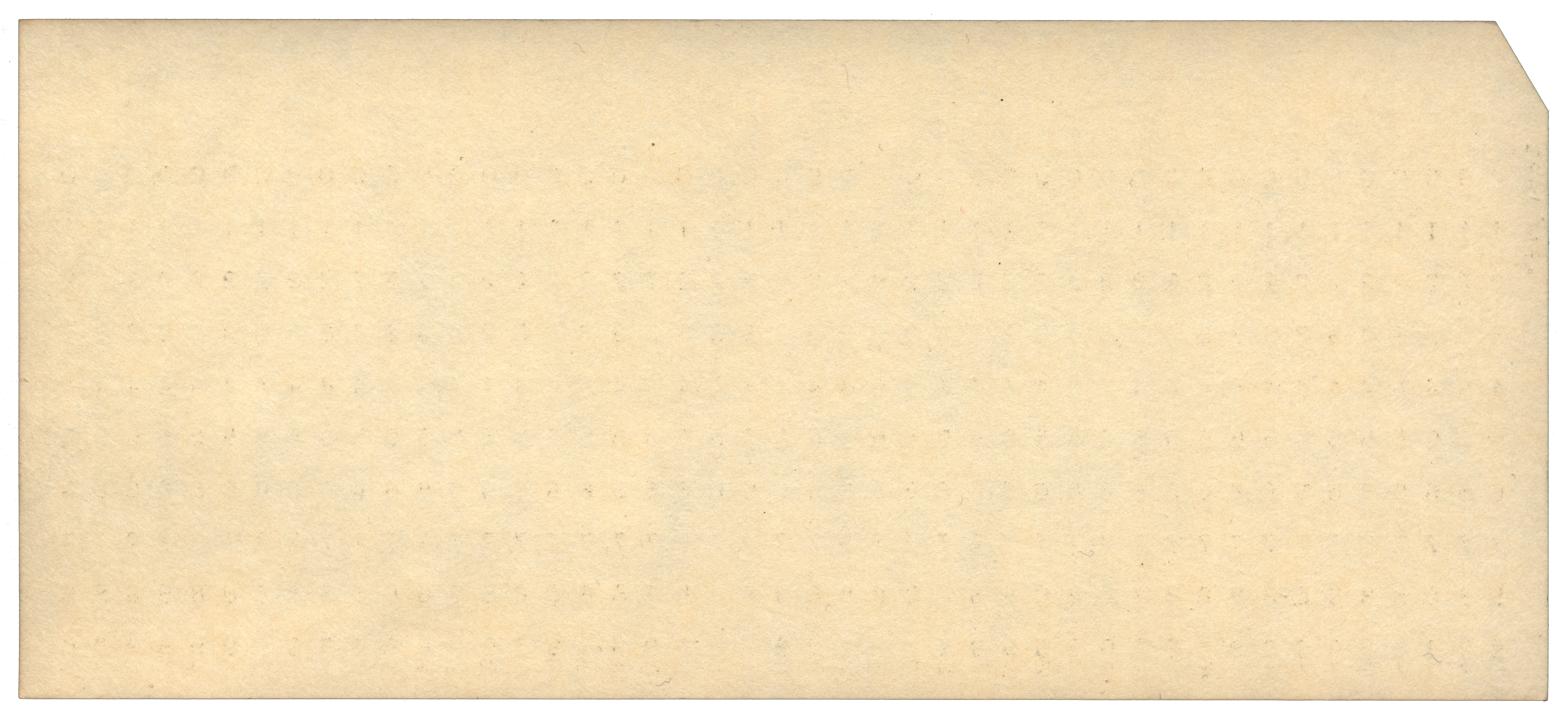 Back of the unpunched card