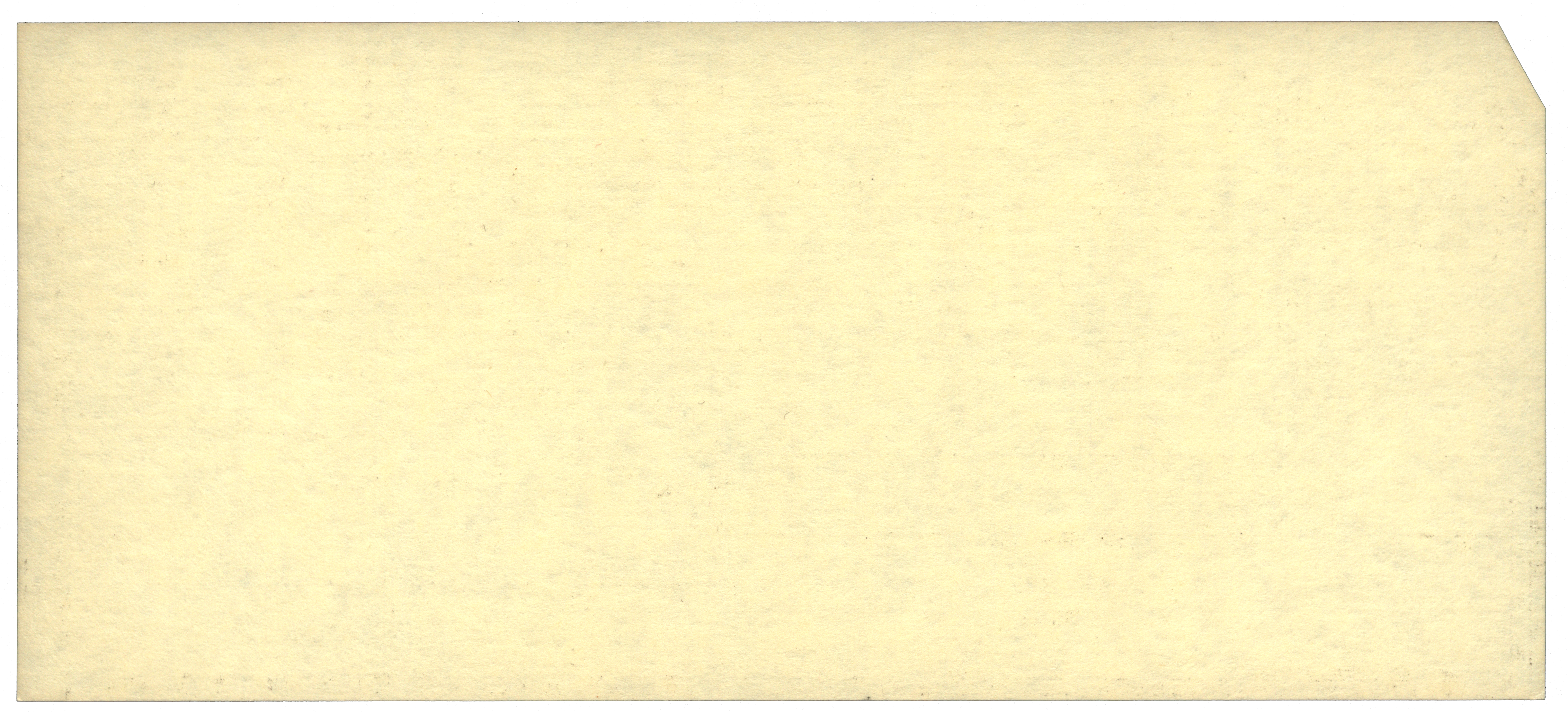 Back of the unpunched card