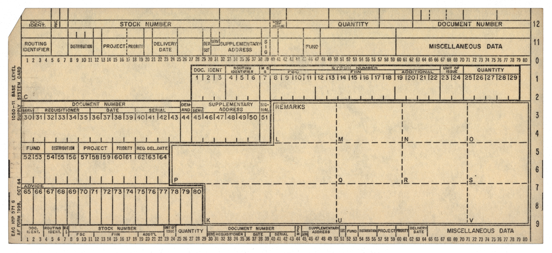 Base Level Supply System Card