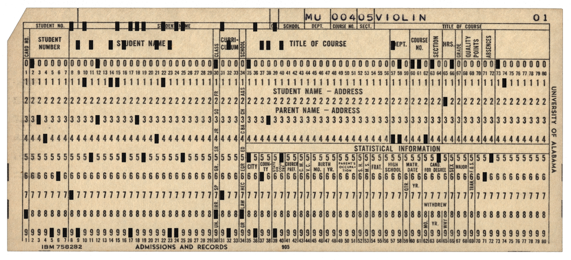 University of Alabama - Admissions and Records