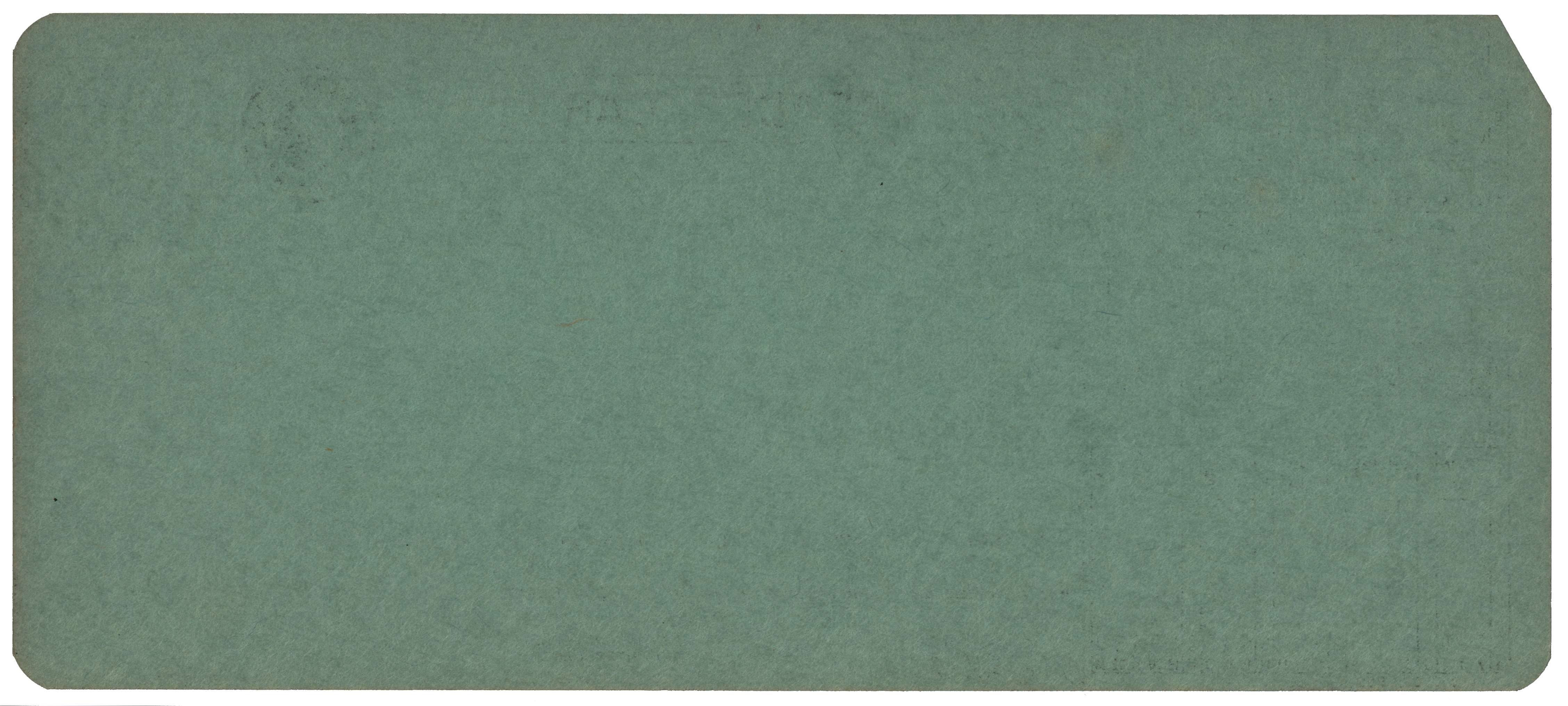 Back of an unpunched card