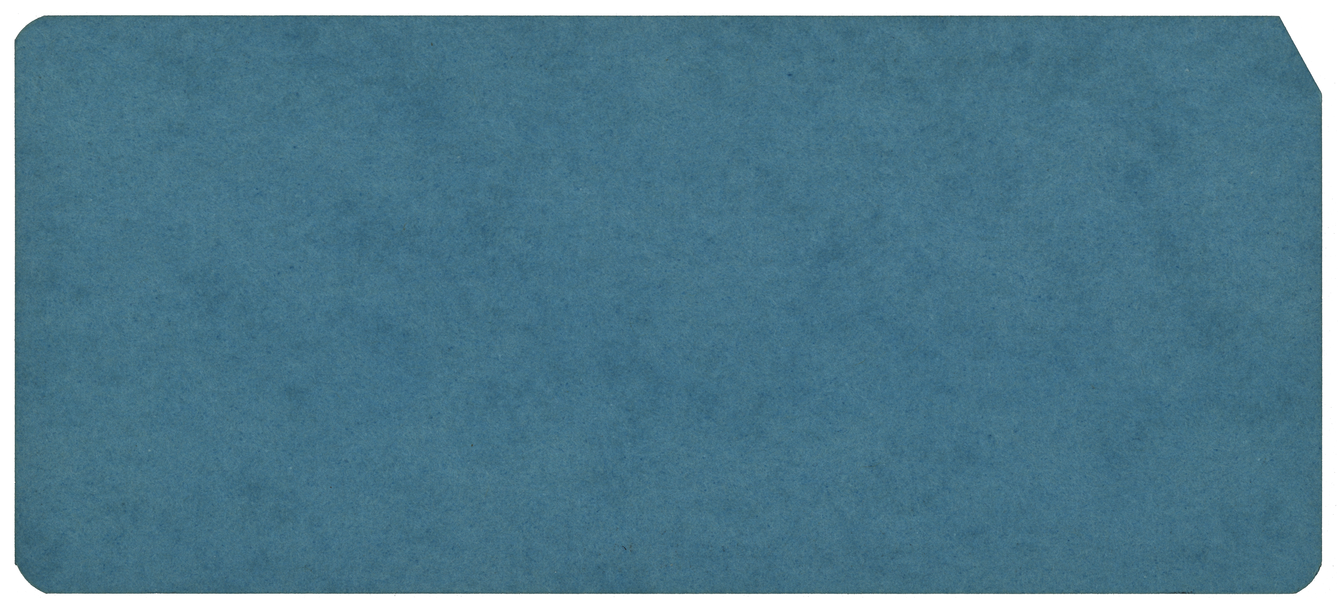 Back of an unpunched card