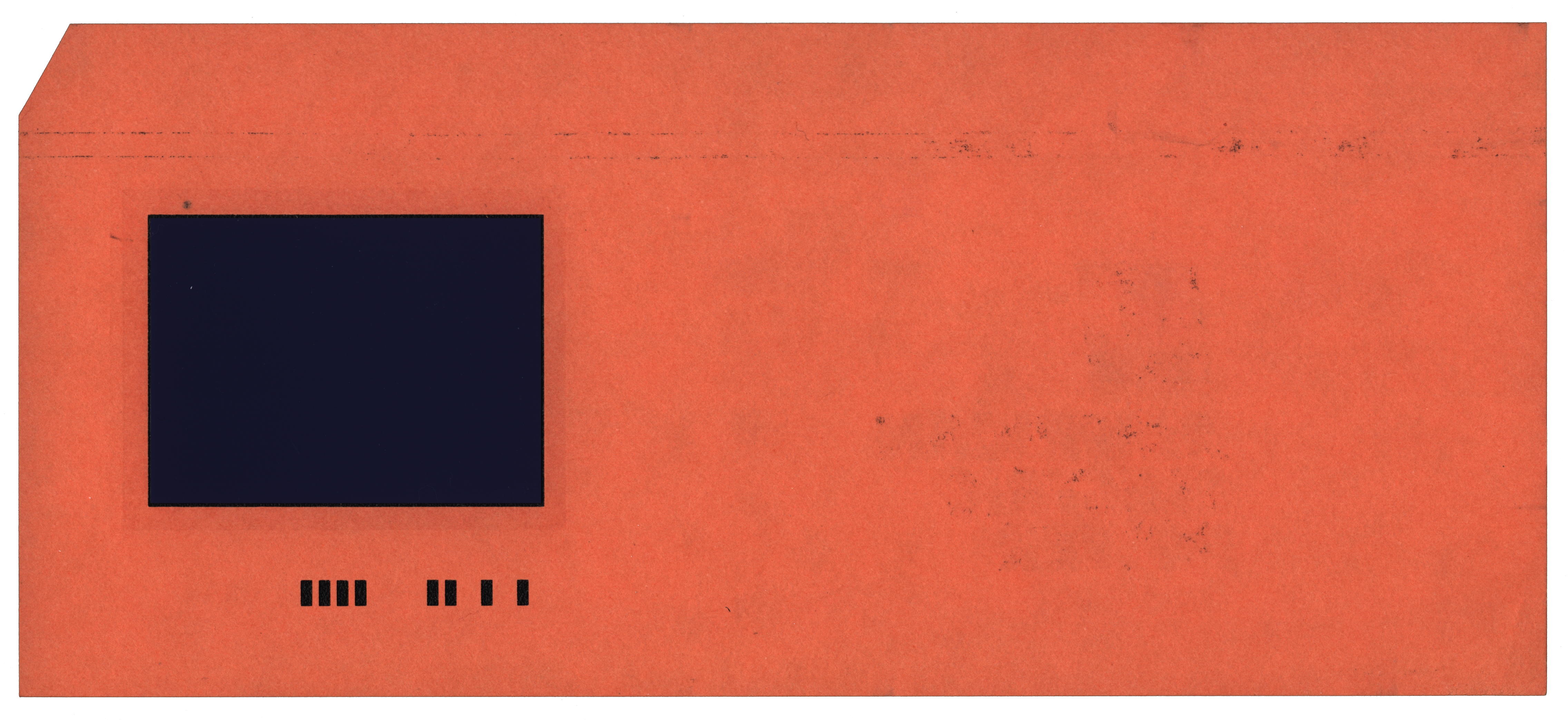 Back of a pre-punched card