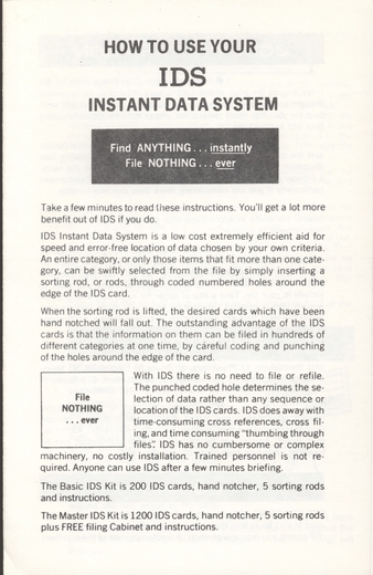 How to Use Your Instant Data System